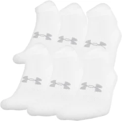 Under Armour Men's Training No Show Golf Socks 6 Pack -Ball Series Store 730 U6725Z6 170 White SET