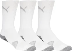 PUMA Essential Crew Cut Golf Socks – 3 Pack -Ball Series Store 85856301 BrightWhite AR