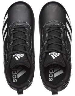 Adidas Kids' Rundown TPU Baseball Cleats -Ball Series Store ABBC21 BLK BlackWhite TOP