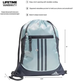 Adidas Alliance II Sack Pack 8 Adidas Alliance II Sack Pack -Ball Series Store ALLIANCESP 5155140 AlmostBlueOinxGrey TEC