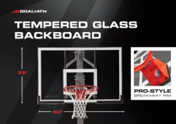 Goaliath 50” Warrior In-Ground Basketball Hoop -Ball Series Store B2257W NOCOLOR DET alt1