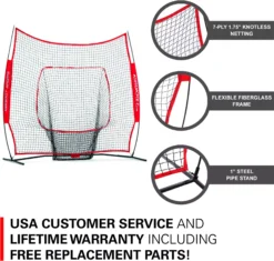 Rukket Sports 7' X 7' Original Sock It! Baseball/Softball Net 10 Rukket Sports 7' X 7' Original Sock It! Baseball/Softball Net -Ball Series Store BAS100 NOCOLOR DET alt2