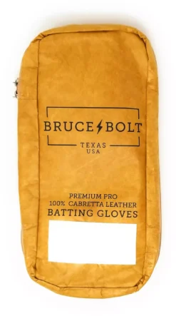 Bruce Bolt Adult Long Cuff Gold Palm Batting Gloves -Ball Series Store BB LC GRNG L Green DET