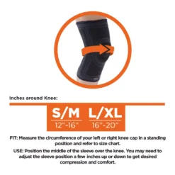 Copper Fit Elite Knee Stabilizer 9 Copper Fit Elite Knee Stabilizer -Ball Series Store CFEKNSTB LXL Black DET alt1