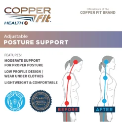 Copper Fit Posture Support 10 Copper Fit Posture Support -Ball Series Store CFPT1SZ4 Black DET