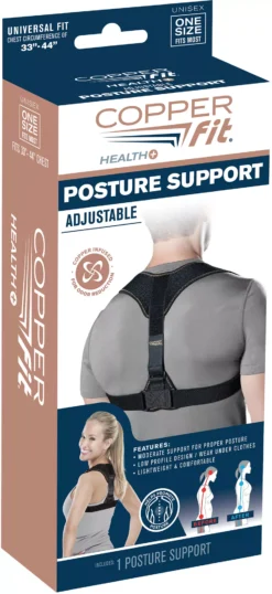Copper Fit Posture Support 9 Copper Fit Posture Support -Ball Series Store CFPT1SZ4 Black PKG