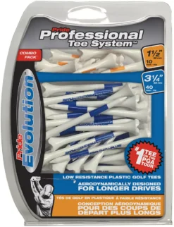 Pride PTS Evolution 1.5'' & 3.25'' White Golf Tees - 50 Pack -Ball Series Store CPEV31450 B NOCOLOR DET alt1