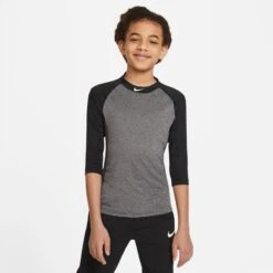 Nike Boys' Baseball Pro Cool Raglan Tee -Ball Series Store CT2682 066 BlackGrey MODFRT