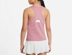 Nike Girls' NikeCourt Dri-FIT Victory Tennis Tank Top -Ball Series Store CV7573 698 ElementalPinkWhite MODBCK