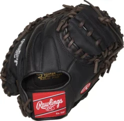 Rawlings 32.5'' Premium Series Catcher's Mitt -Ball Series Store DICD325BWCMRZ DICD325BWCM30 Black BCK