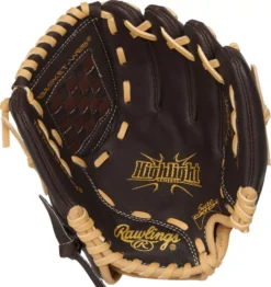 Rawlings 10'' Tee Ball Highlight Series Glove -Ball Series Store DICH100BRCRZ DICH100BRC60 Brown PALM