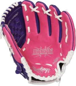 Rawlings 10'' Tee Ball Highlight Series Glove 9 Rawlings 10'' Tee Ball Highlight Series Glove -Ball Series Store DICHFP10PPWLZ DICHFP10PPW03 Purple PALM