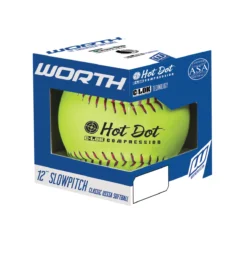 Worth 12" ASA Hot Dot Slowpitch Softball -Ball Series Store DICWAHD12SY5EBOX
