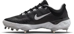 Nike Men's Alpha Huarache Elite 4 Metal Baseball Cleats -Ball Series Store DJ6521 011 BlackGrey INS