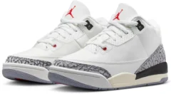 Air Jordan 3 Retro Kids' Preschool Basketball Shoes -Ball Series Store DM0966 100 WhiteBlackRed AL