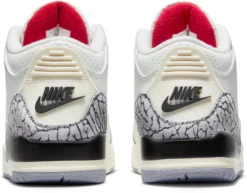 Air Jordan 3 Retro Kids' Preschool Basketball Shoes -Ball Series Store DM0966 100 WhiteBlackRed BCK