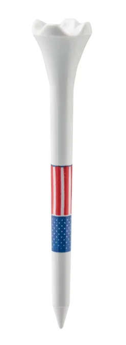 Pride 2.75'' American Flag Golf Tees - 33 Pack -Ball Series Store EVUSA2343075B White DET