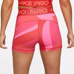 Nike Women's Pro 3" Alpha Shorts -Ball Series Store FD0956 635 BrightCrimson MODBCK