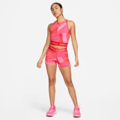 Nike Women's Pro 3" Alpha Shorts -Ball Series Store FD0956 635 BrightCrimson MODSTL