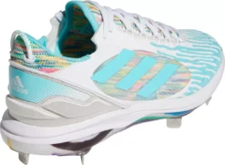 Adidas Women's Purehustle 2 Elite Dripped-Out Metal Fastpitch Softball Cleats -Ball Series Store FZ0321 WhiteBlue BCK