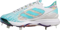 Adidas Women's Purehustle 2 Elite Dripped-Out Metal Fastpitch Softball Cleats -Ball Series Store FZ0321 WhiteBlue INS