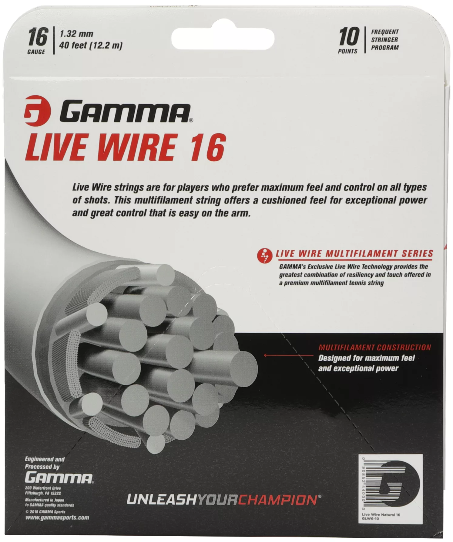 GAMMA Live Wire Tennis String - 16G 5 GAMMA Live Wire Tennis String - 16G - Image 3