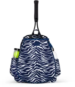 Ame & Lulu Game On Tennis Backpack -Ball Series Store GTBP265 NavyTigerStripe FRT