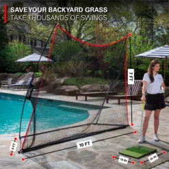 Rukket Sports Haack Golf Net With Tri Turf Matt -Ball Series Store HACK200 NOCOLOR DET alt1