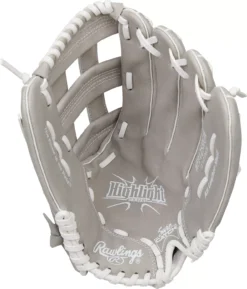 Rawlings 12.5'' Girls' Highlight Series Softball Glove 8 Rawlings 12.5'' Girls' Highlight Series Softball Glove -Ball Series Store HFP125HGW NOCOLOR PALM