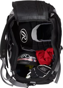 Rawlings Mach Baseball/Softball Duffle Bag -Ball Series Store MACHDB Black DET alt2