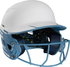 Rawlings Senior Mach Ice Softball Batting Helmet -Ball Series Store MACHSFTBL SR WhiteColumbiaBlue AR