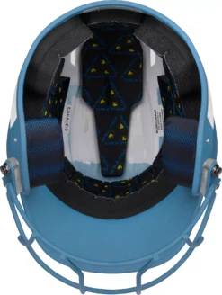 Rawlings Senior Mach Ice Softball Batting Helmet -Ball Series Store MACHSFTBL SR WhiteColumbiaBlue BTM