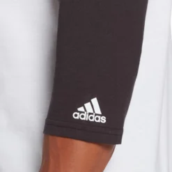 Adidas Men's Triple Stripe Graphic ¾ Sleeve Baseball Shirt 13 Adidas Men's Triple Stripe Graphic ¾ Sleeve Baseball Shirt -Ball Series Store MBA11028 BlackFrozenRopeLogo MODDET alt2