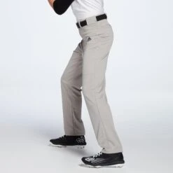 Adidas Men's Triple Stripe Open Bottom Baseball Pants -Ball Series Store MBA12023 GreyBaseball DET