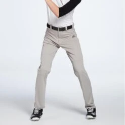 Adidas Men's Triple Stripe Open Bottom Baseball Pants -Ball Series Store MBA12023 GreyBaseball MODFRT alt1