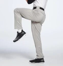 Adidas Men's Triple Stripe Open Bottom Baseball Pants -Ball Series Store MBA12023 GreyBaseball MODSDE