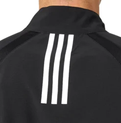 Adidas Men's Triple Stripe Long Sleeve Baseball Jacket -Ball Series Store MBA13006Z Black DET alt3