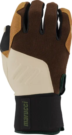 Marucci Adult Blacksmith Full Wrap Batting Gloves 6 Marucci Adult Blacksmith Full Wrap Batting Gloves -Ball Series Store MBGBKSMFW BR TN MBGBKSMFWBRTN BrownTan BCK