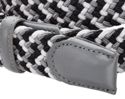 Walter Hagen Men's Multi-Color Braided Golf Belt -Ball Series Store MGA15046 BlackWhiteGrey DET alt3