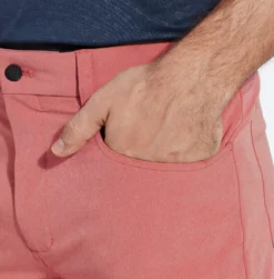 Walter Hagen Men's Perfect 11 5 Pocket Slim Fit Golf Pants -Ball Series Store MGA35125 DarkCoralWhiteHtr MODDET