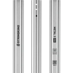 StringKing Men's Metal 3 Pro Defense Lacrosse Shaft -Ball Series Store MTL3PRO350 Silver DET