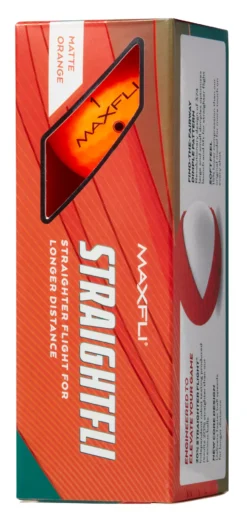 Maxfli 2023 Straightfli Matte Orange Personalized Golf Balls -Ball Series Store MX23STRAFLIGORP Black SLV