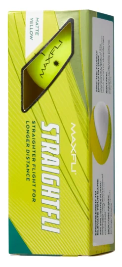 Maxfli 2023 Straightfli Matte Yellow Personalized Golf Balls -Ball Series Store MX23STRAFLIYLWP Black SLV