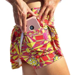 Pickleball Bella Women's Angle Shot 1 Drop Pleat Skort 15 Pickleball Bella Women's Angle Shot 1 Drop Pleat Skort -Ball Series Store P1111 002 0036 YellowPinkOrange MODDET alt1