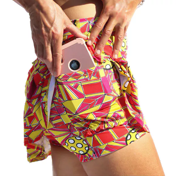 Pickleball Bella Women's Angle Shot 1 Drop Pleat Skort 8 Pickleball Bella Women's Angle Shot 1 Drop Pleat Skort - Image 6