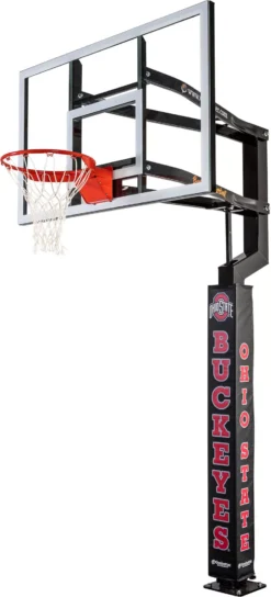 Goalsetter Ohio State Buckeyes Basketball Pole Pad -Ball Series Store PC824OHS 1 Black FRT