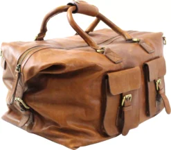 Rawlings Frankie 19'' Leather Duffle Bag -Ball Series Store RS10023 Cognac AR