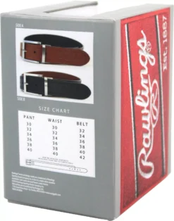 Rawlings Reversible Leather Belt -Ball Series Store RS10037 BLACKTAN PKG