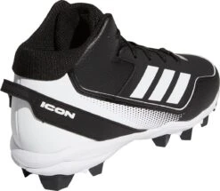 Adidas Kids' Icon 7 Mid MD Baseball Cleats -Ball Series Store S23704 BlackWhite BCK
