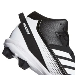 Adidas Kids' Icon 7 Mid MD Baseball Cleats -Ball Series Store S23704 BlackWhite DET alt1